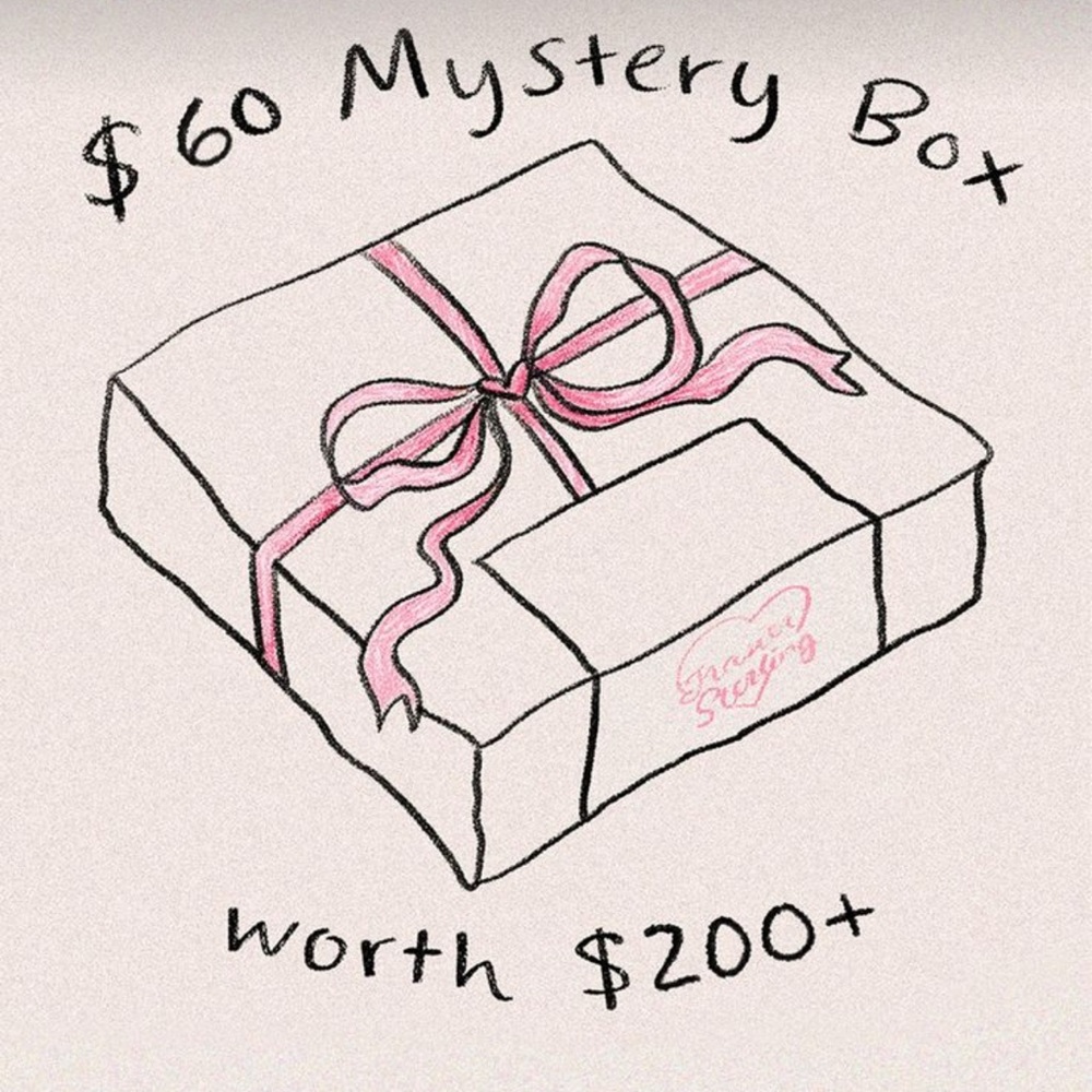 Mystery Box with Pink Ribbon
